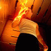 Human Torch flame on