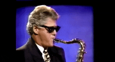 bill clinton saxophone GIF